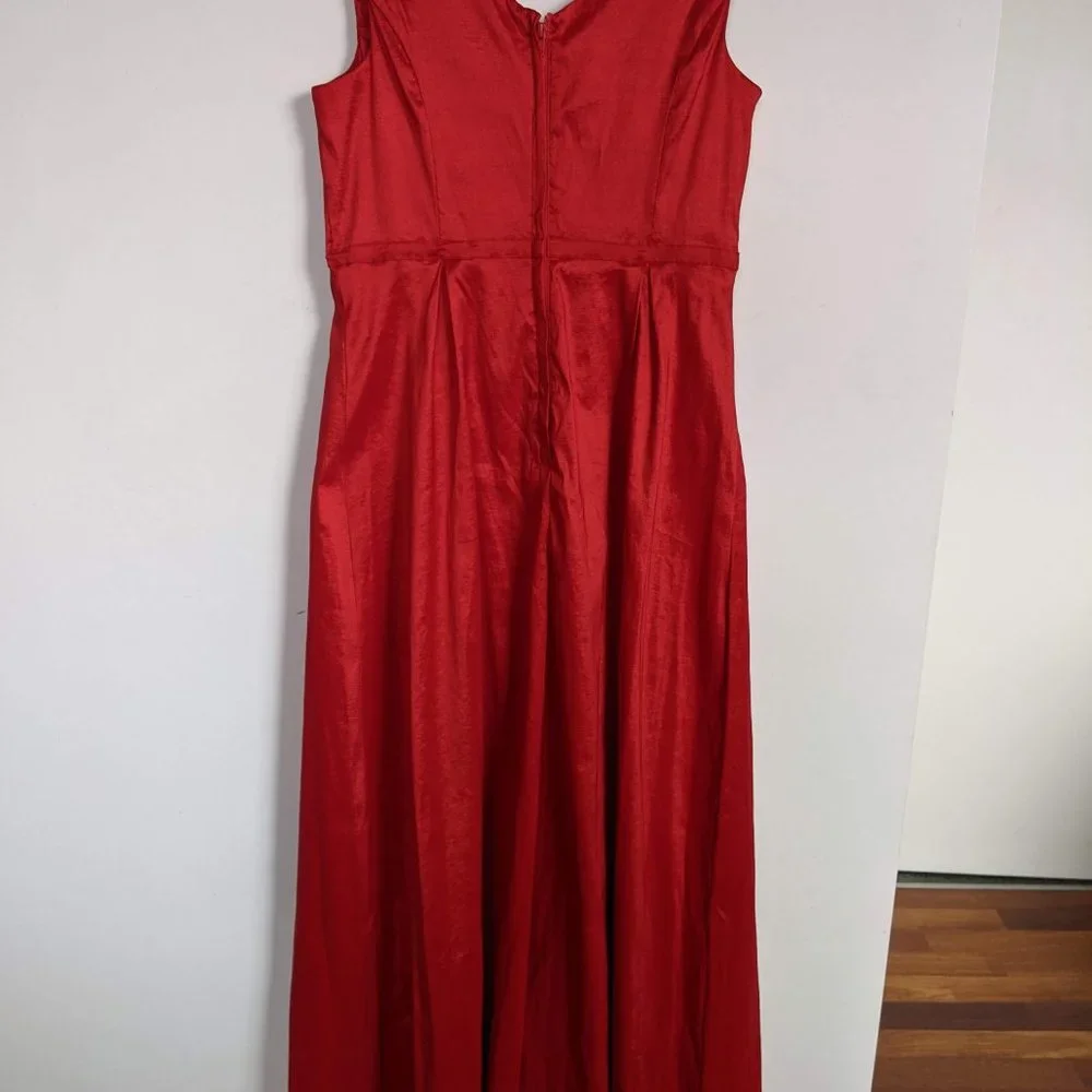 Collectif Miss Scarlet red maxi dress XL/16 - Picture 4 of 5